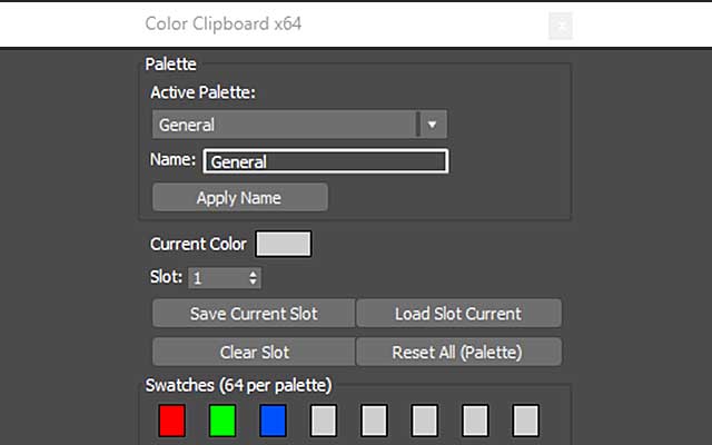 3ds Max Color Palette Tool